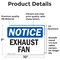 Signmission Exhaust Fan, 10 in W x Rectangle, Vinyl Decal OS-2PACK-NS-D-710-L-12212 - alternate 2